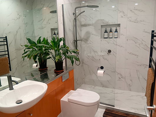 Queen room bathroom